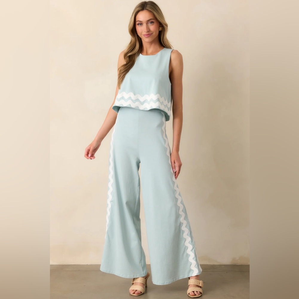 Prosperina Kayla Ancient Waters Cotton Jumpsuit
